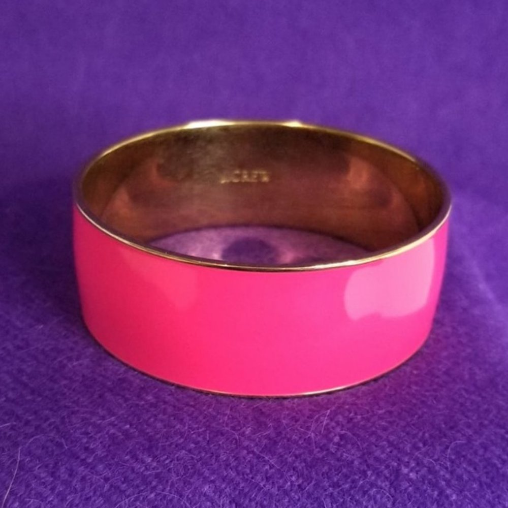 J.Crew Wide Pink Bangle Bracelet
